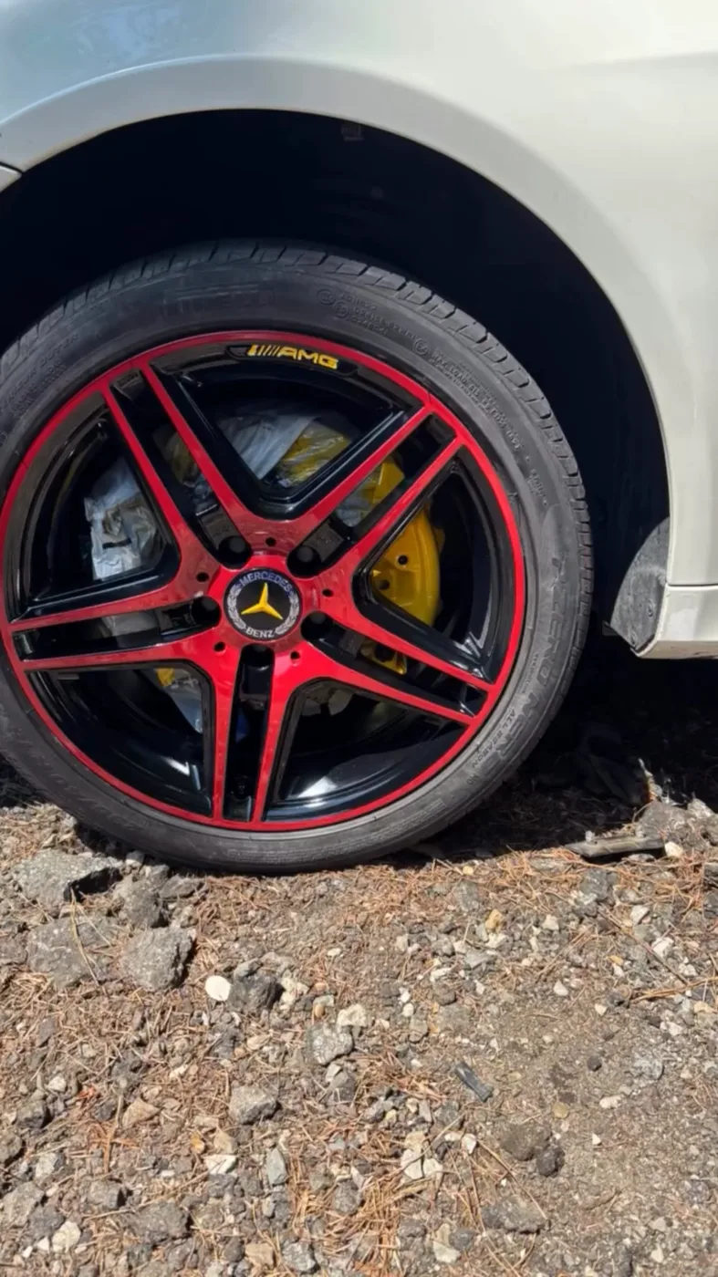 Gloss black custom painted rim
